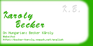 karoly becker business card